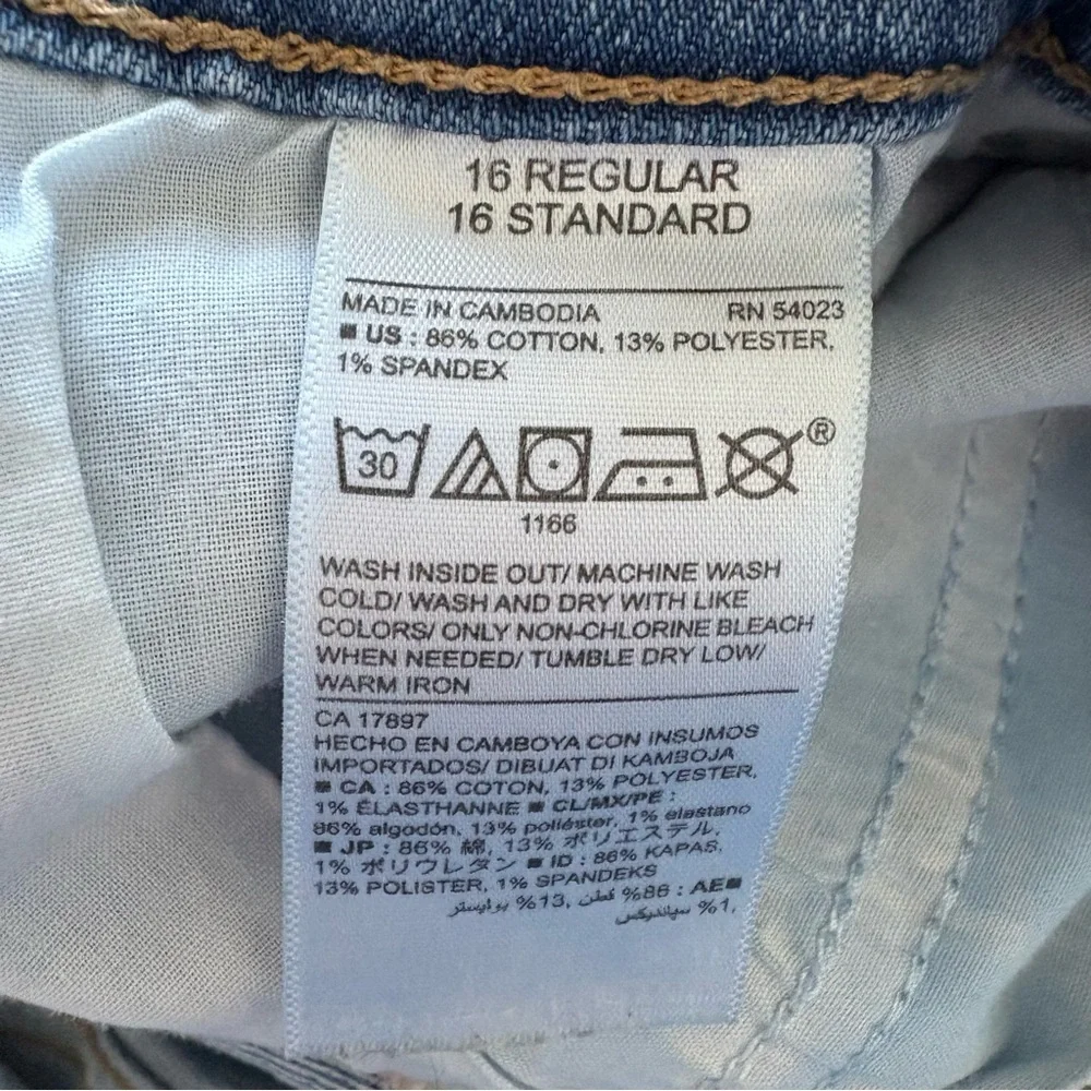 ❤️ Denim Knee Length Skirt Y2K style Old Navy Stretch 16 - Picture 9 of 10